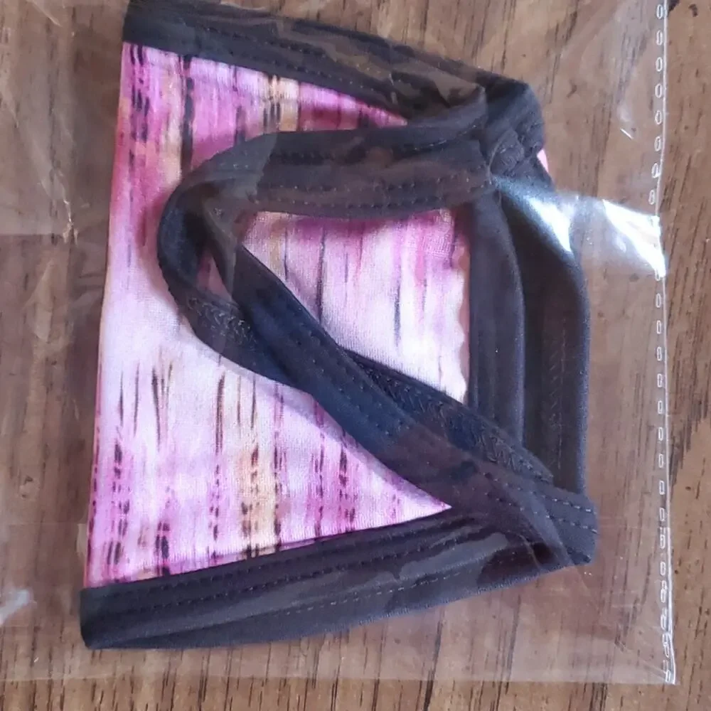 Washable reusable soft face mask pink yellow black